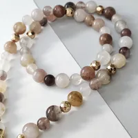 Naszyjnik z chalcedonu ze zdejmowaną zawieszką „Liliowy Tulipan” 3