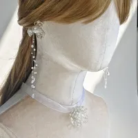 Wielofunkcyjny choker z kwiatem na wstążce „Eteryczny Cud” 1