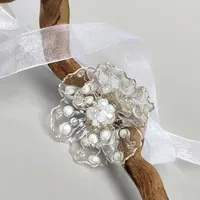 Wielofunkcyjny choker z kwiatem na wstążce „Eteryczny Cud” 2