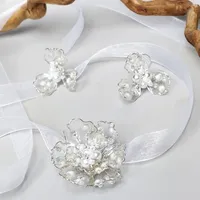 Wielofunkcyjny choker z kwiatem na wstążce „Eteryczny Cud” 3