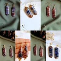Brown Autumn Earrings - Stone Imitation 1