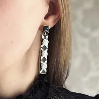 Gothic Earrings with White Roses Celestia 1