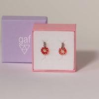 Kolczyki MIST - małe czerwone 2