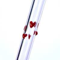 SIP Glass Straw - Pink Hearts 1