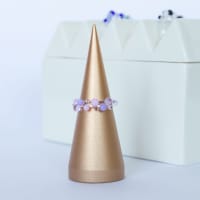 Pierścionek Bubble - różowo-fioletowy 1