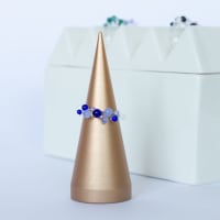 Pierścionek Bubble - niebieski 2