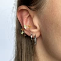 Bubble Ear Cuff - Amber Green 3
