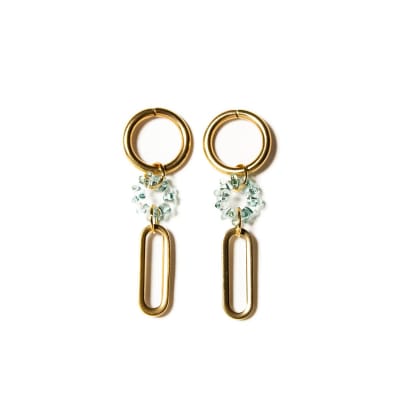 Kolczyki MIST - długie miętowe