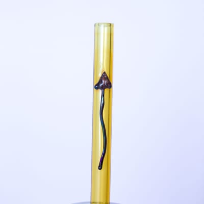 SIP Glass Straw - Honey with Mushroom