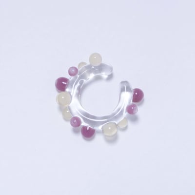 Bubble Ear Cuff - Pink-Yellow