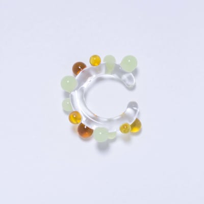 Bubble Ear Cuff - Amber Green