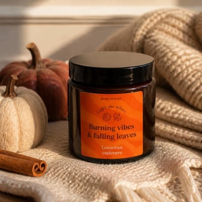 Świeca sojowa "Luxurious Cashmere" 120 ml – Kaszmir, Wanilia, Piżmo