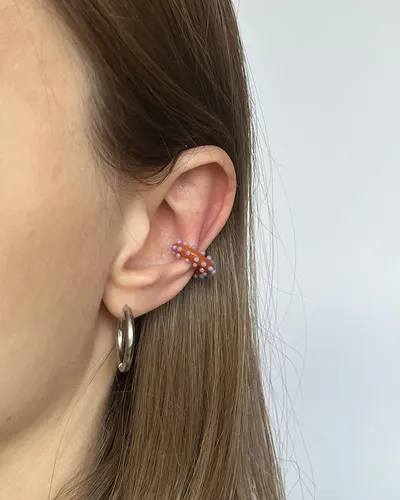 Nausznica Pixie - pomarańczowo-fioletowa — thumbnail 2