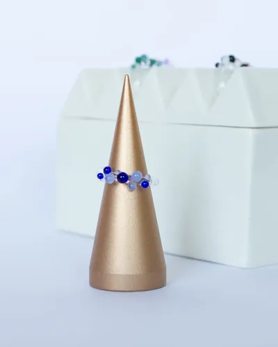 Pierścionek Bubble - niebieski — thumbnail 3
