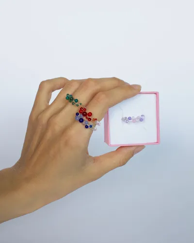 Pierścionek Bubble - turkusowy — thumbnail 6