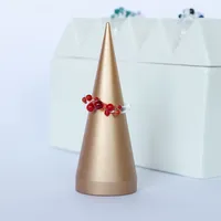 Pierścionek Bubble - czerwony 2