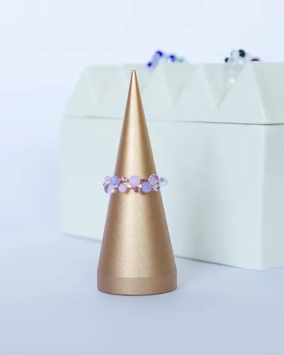 Pierścionek Bubble - różowo-fioletowy — thumbnail 3