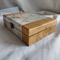 Skrzynka vintage z technicznymi szkicami „Projektant Marzeń” 1