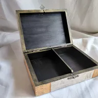 Skrzynka vintage z technicznymi szkicami „Projektant Marzeń” 2
