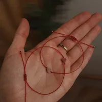 Minimalistyczna bransoletka z serduszkiem z rodonitu 3