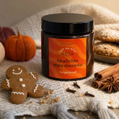 Świeca sojowa "Gingerbread" 120 ml – Imbir, Cynamon, Miód