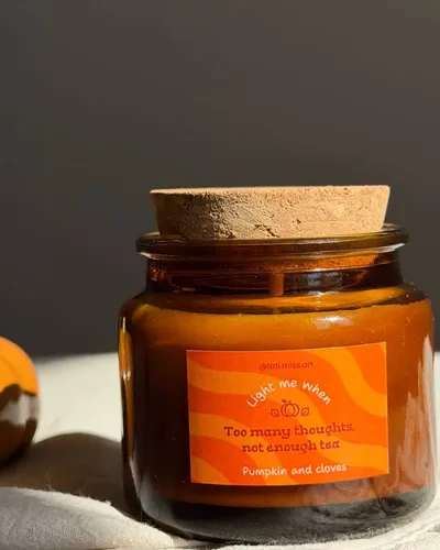 Świeca Sojowa "Cozy Autumn" 120 ml – Dynia, Goździki — thumbnail 3