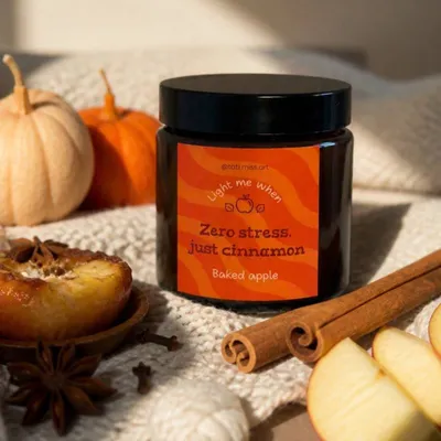 Świeca sojowa "Baked Apple" 120 ml – Pieczone Jabłko, Cynamon