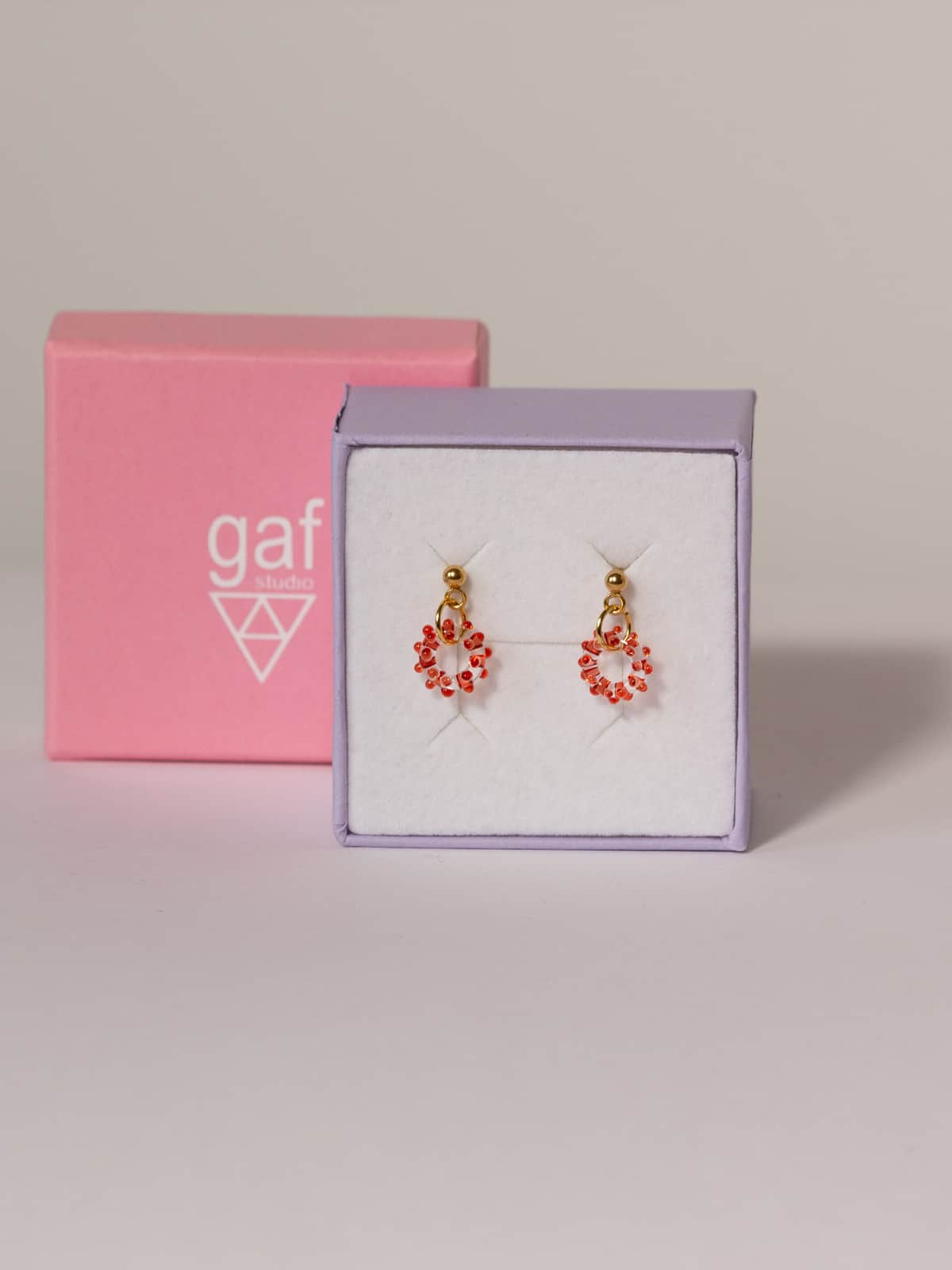 MIST Earrings - Small Red — 2
