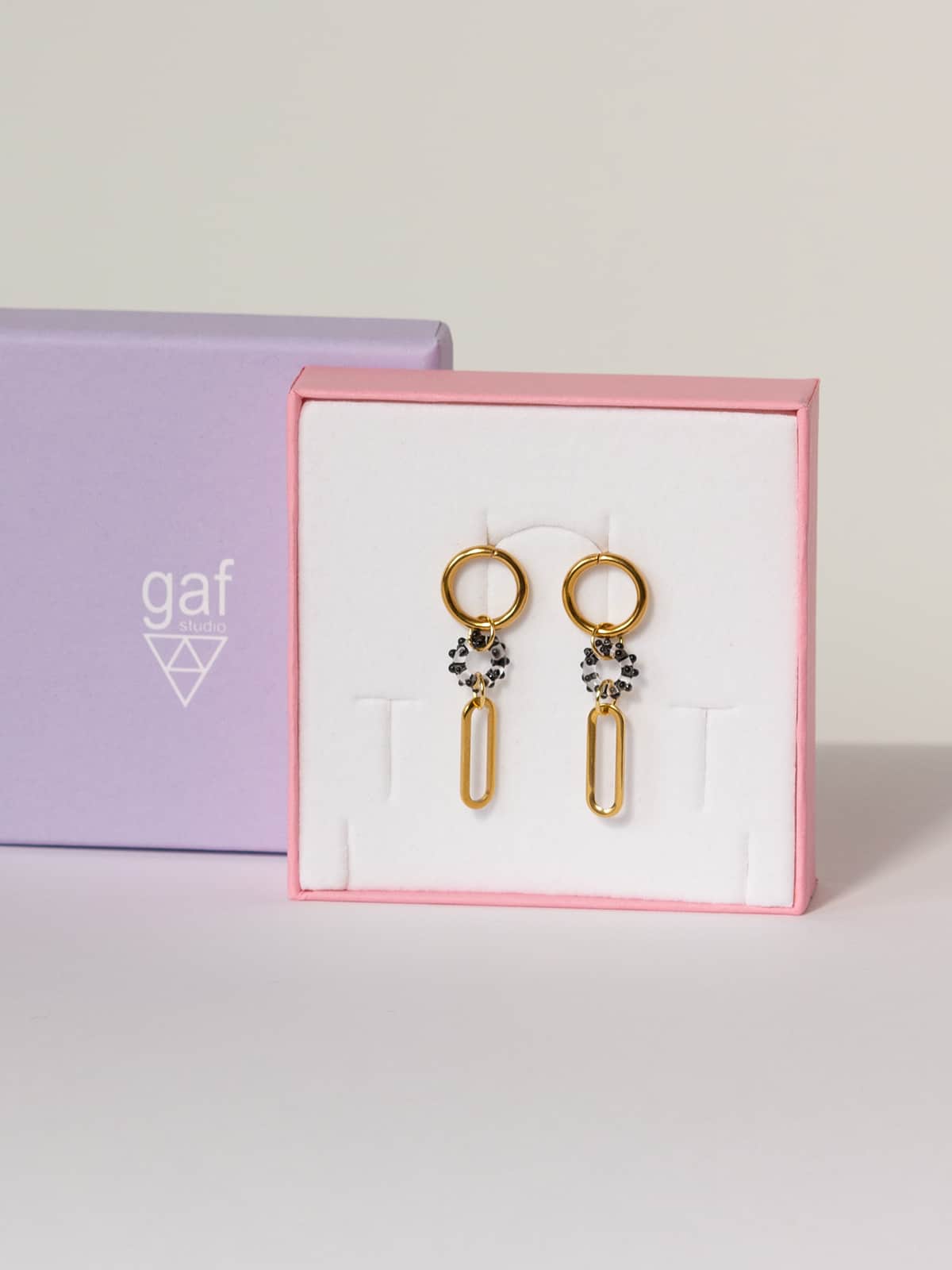 MIST Earrings - Long Black — 2