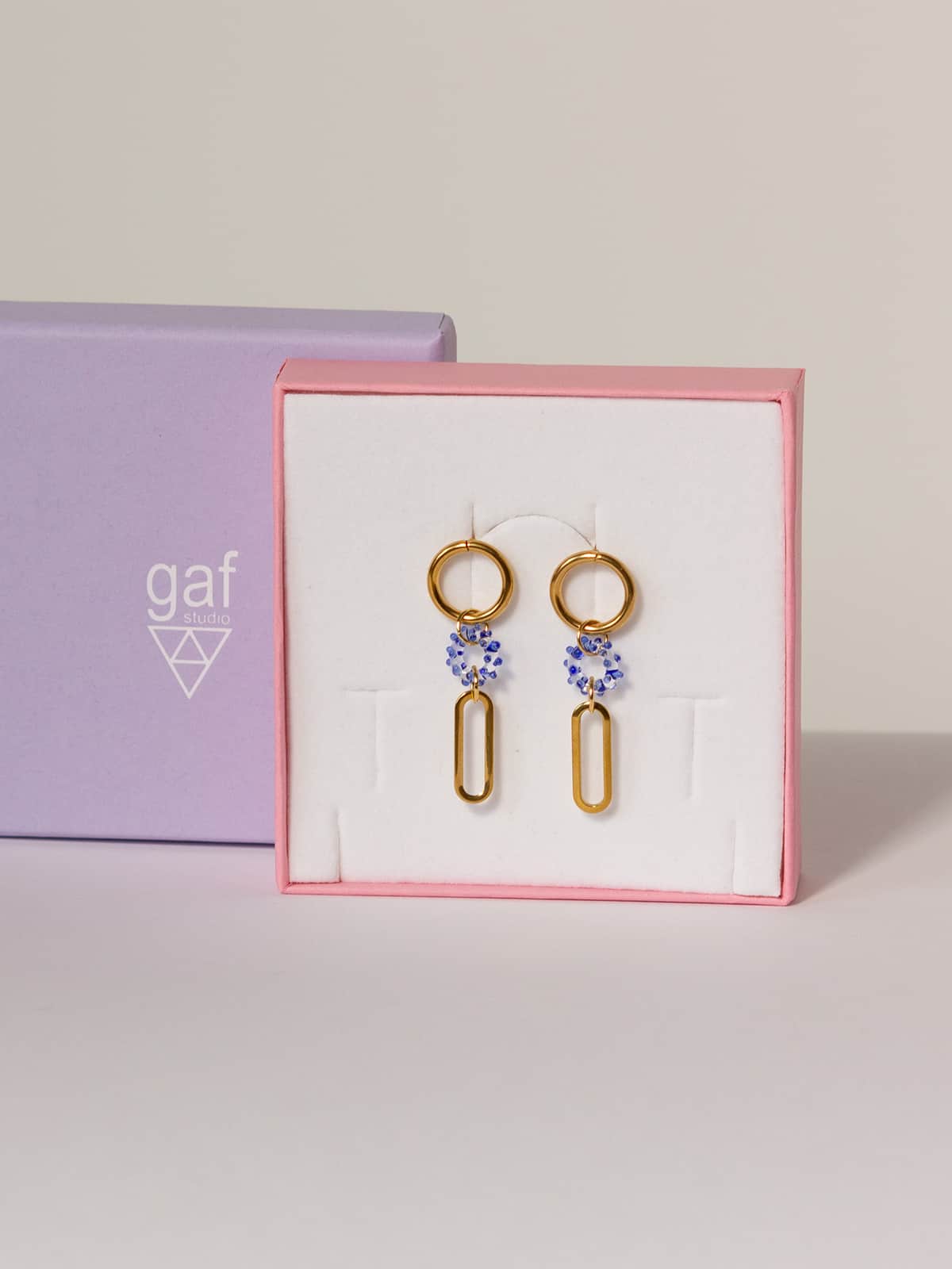 MIST Earrings - Long Blue — 2