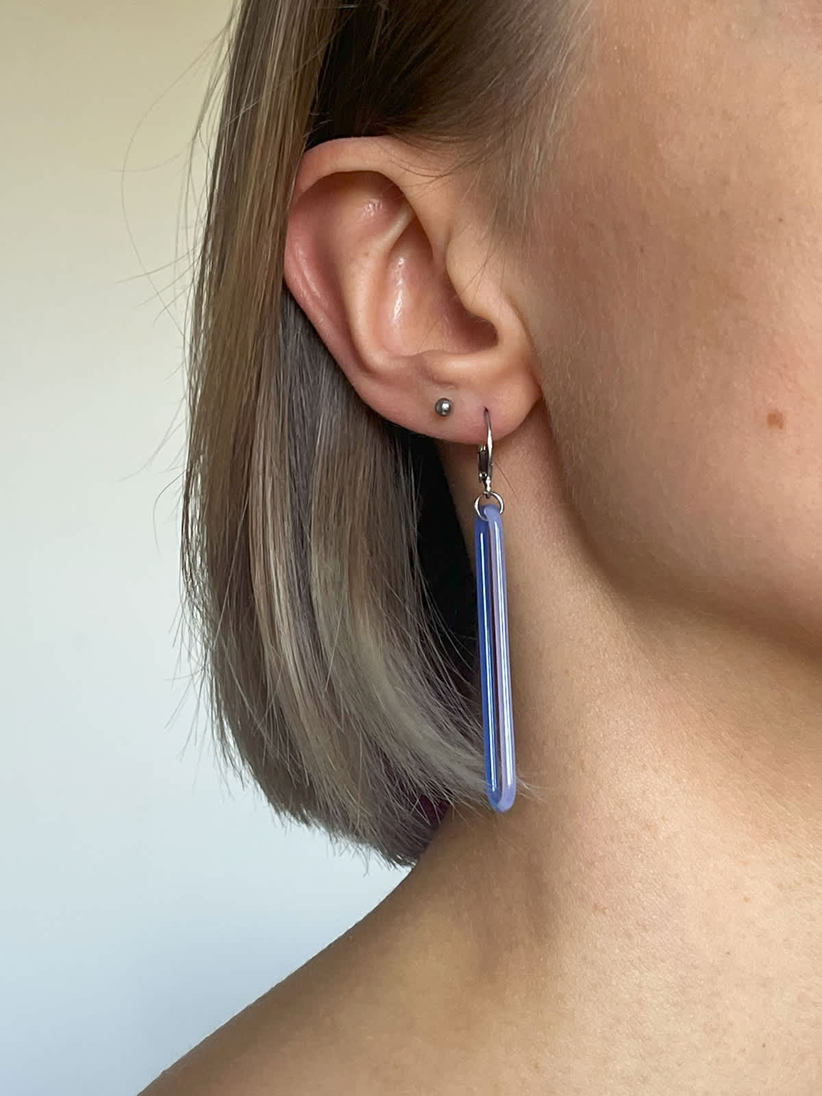 DUO Earrings - Long Blue-Lavender — 4