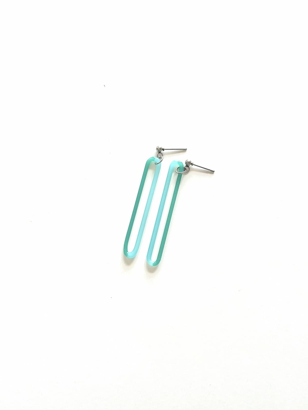 DUO Earrings - Long Turquoise and Blue — 1