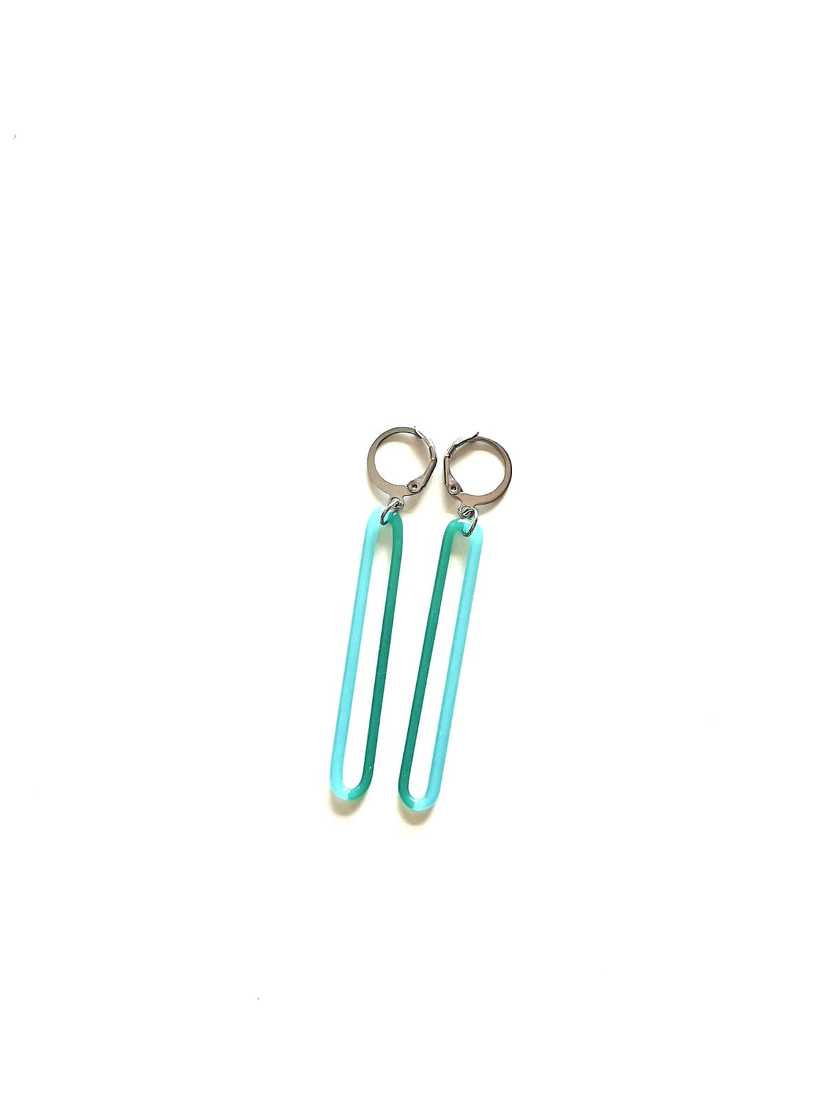 DUO Earrings - Long Turquoise and Blue — 2