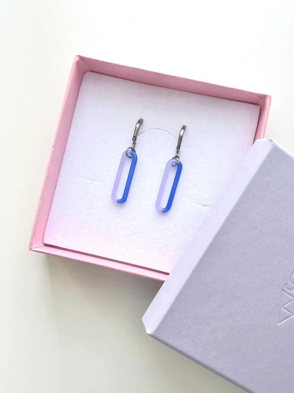 DUO Earrings - Short Lavender-Blue — 3
