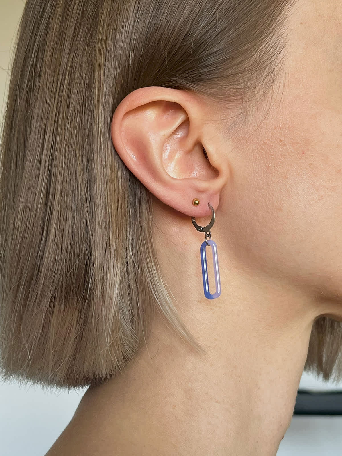 DUO Earrings - Short Lavender-Blue — 5