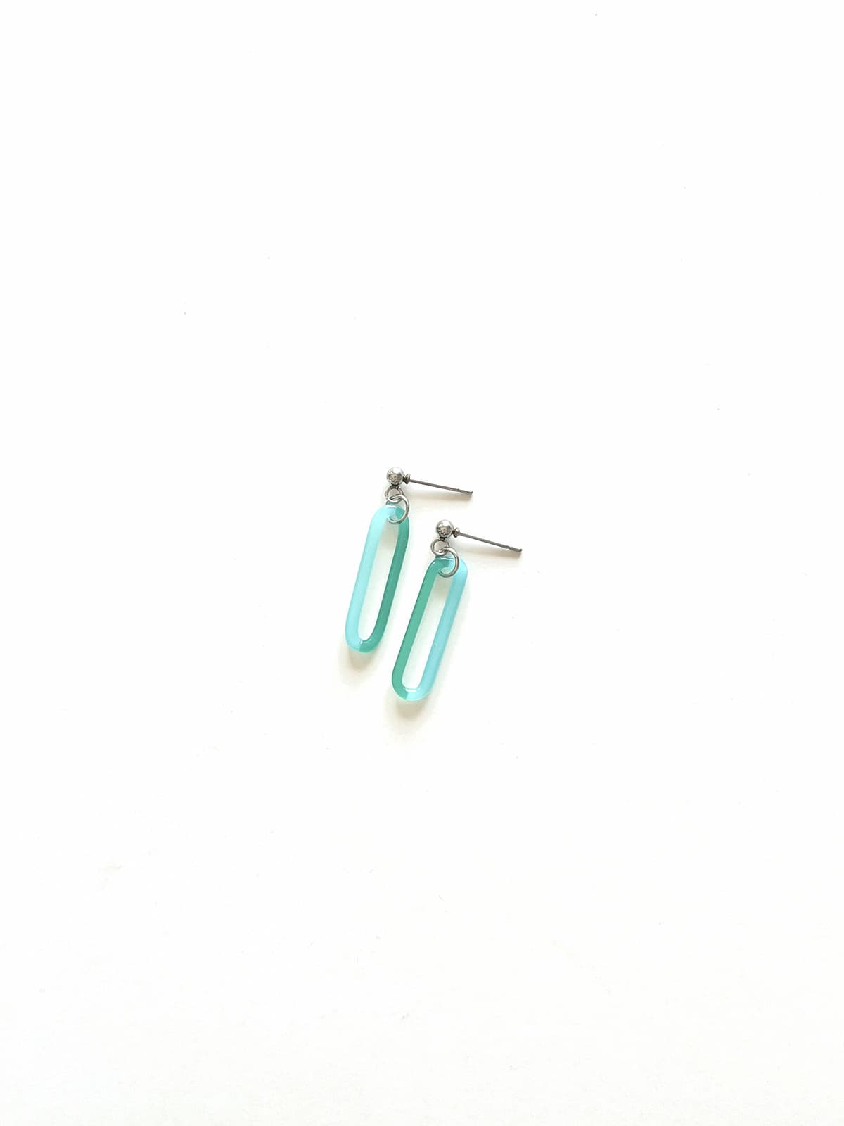 DUO Earrings - Short Turquoise and Blue — 1