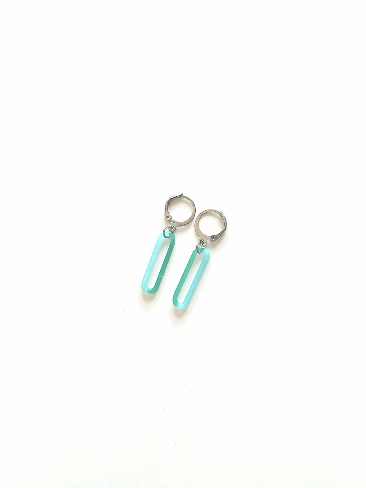 DUO Earrings - Short Turquoise and Blue — 2