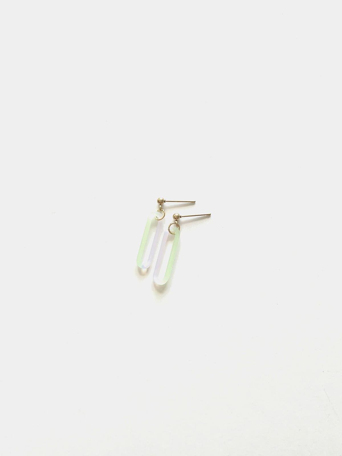 DUO Earrings - Short Pink and Green — 1