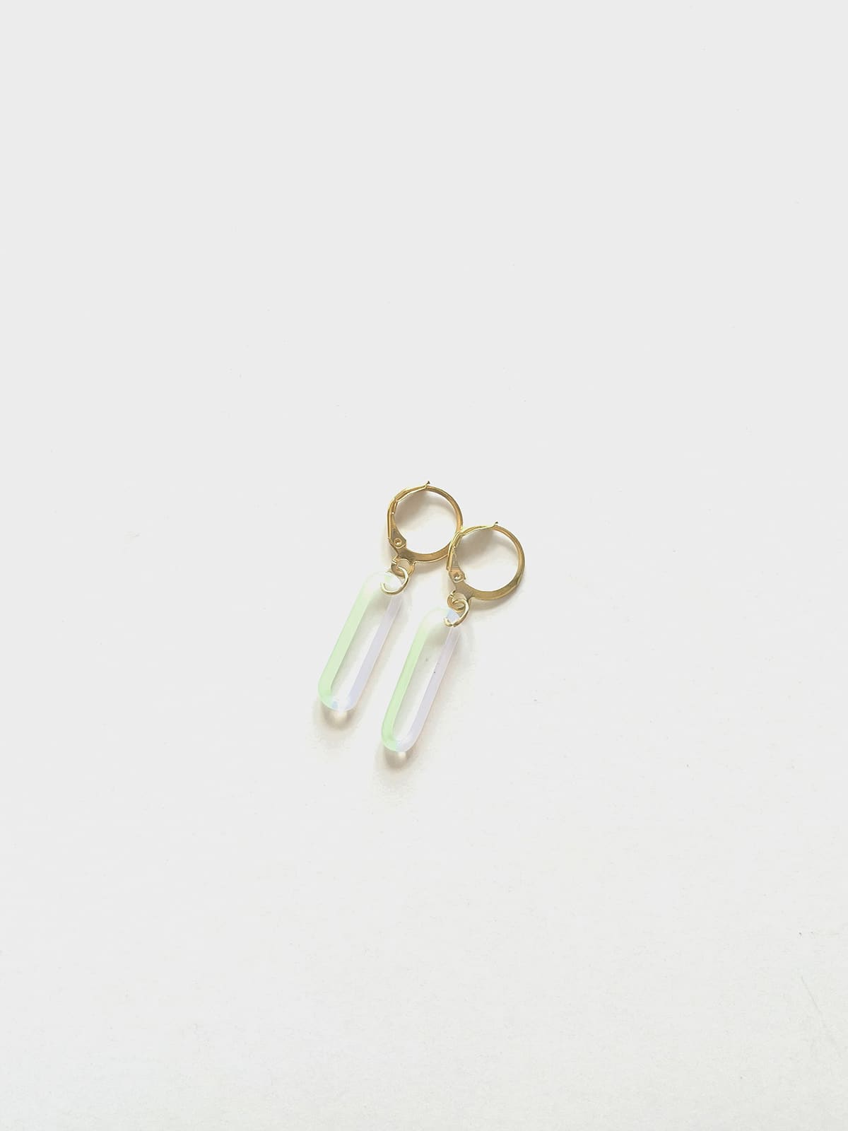 DUO Earrings - Short Pink and Green — 2