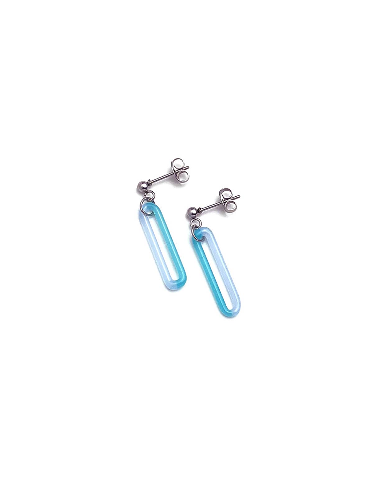 DUO Earrings - Short Lavender and Sky Blue — 1