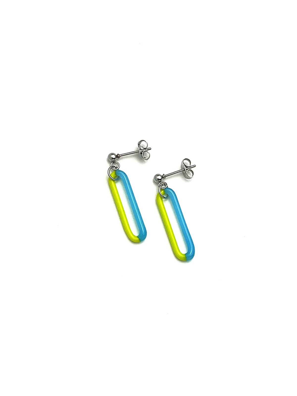 DUO Earrings - Short Green-Blue — 1
