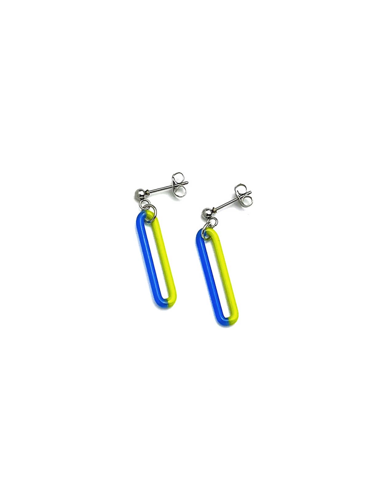 DUO Earrings - Short Green-Blue — 1
