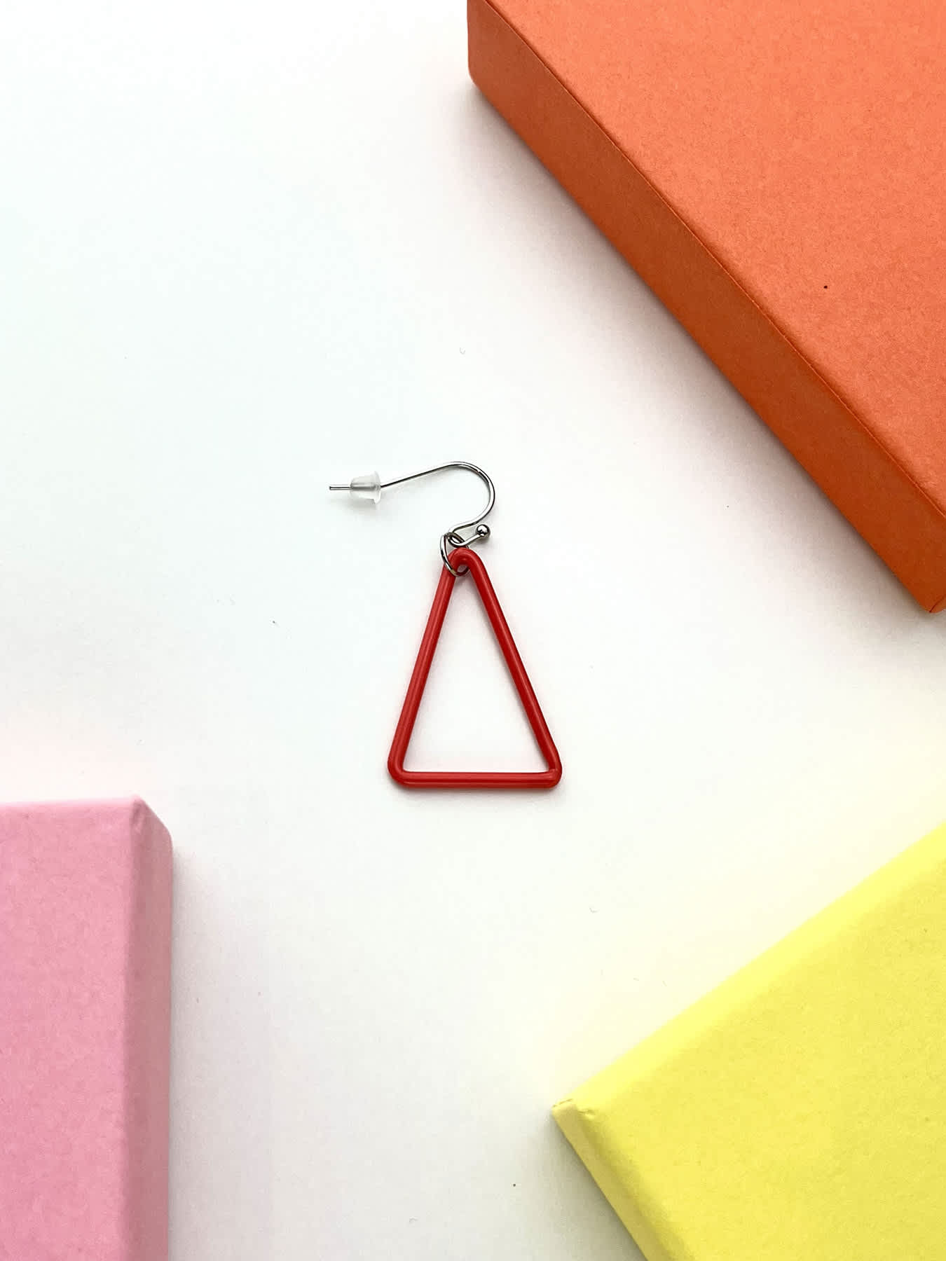 TRI Earrings - Small Red — 1