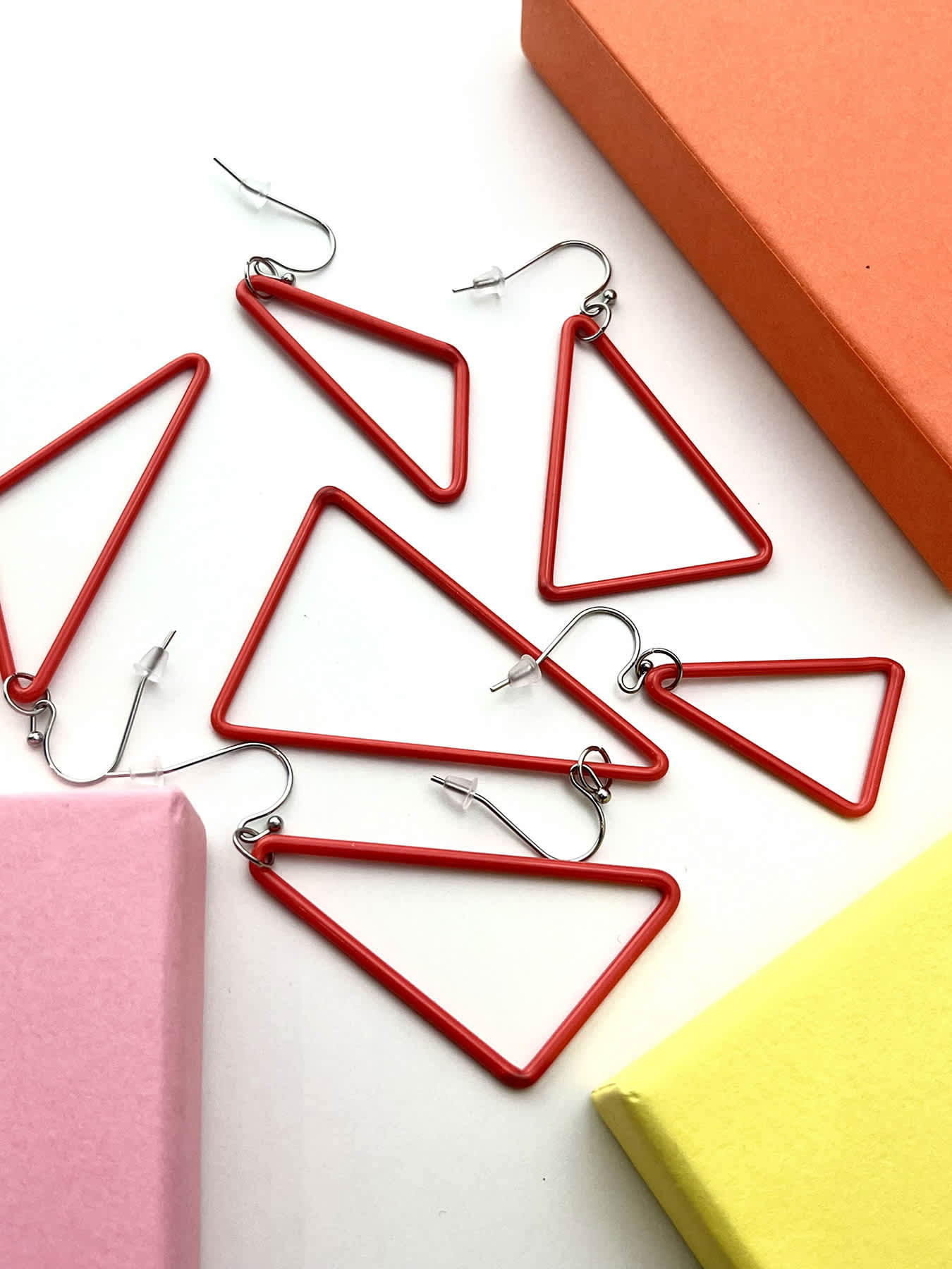 TRI Earrings - Small Red — 8