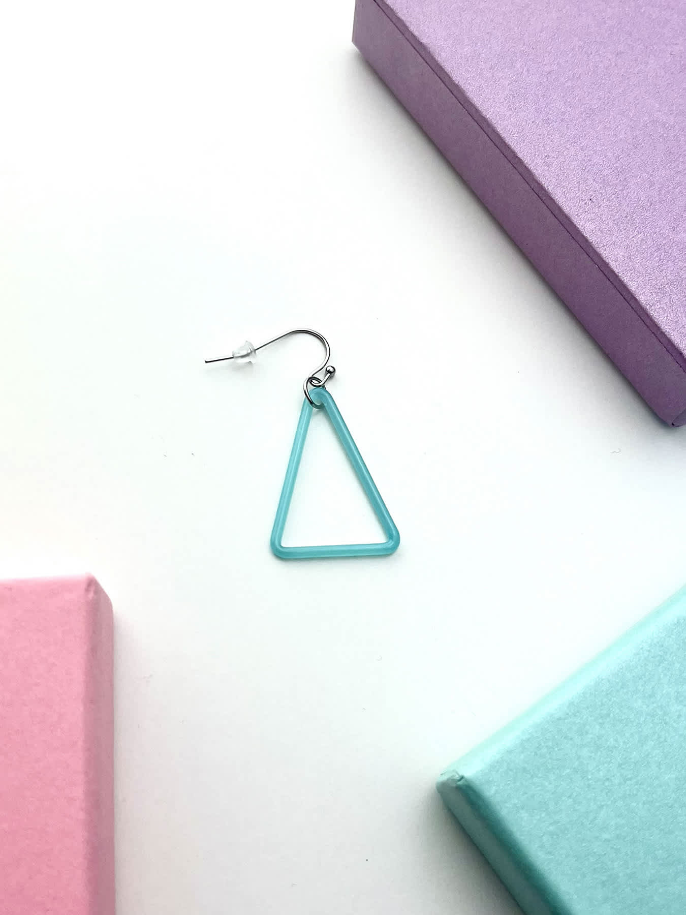 TRI Earrings - Small Blue — 1