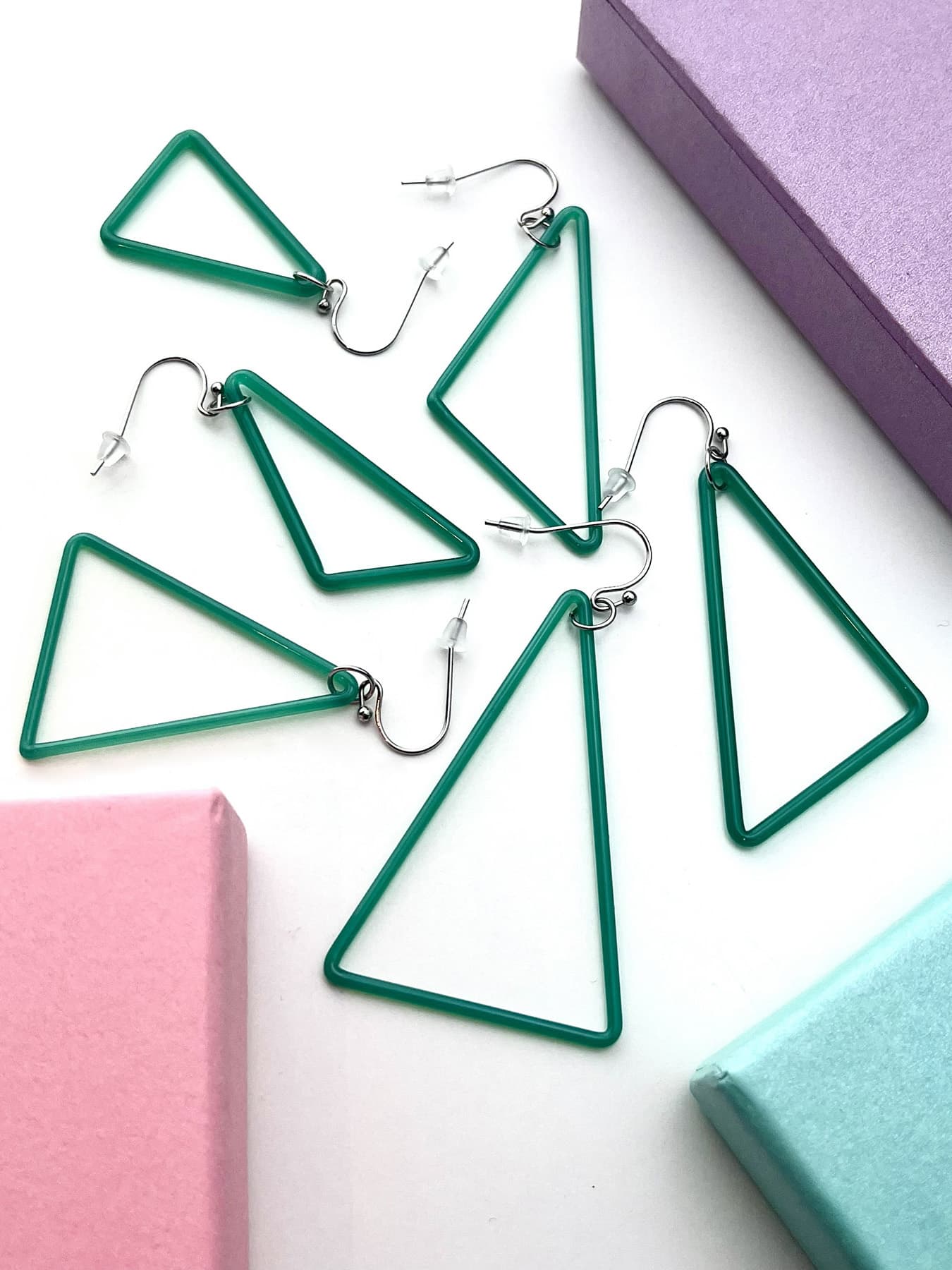 TRI Earrings - Small Turquoise Green — 8