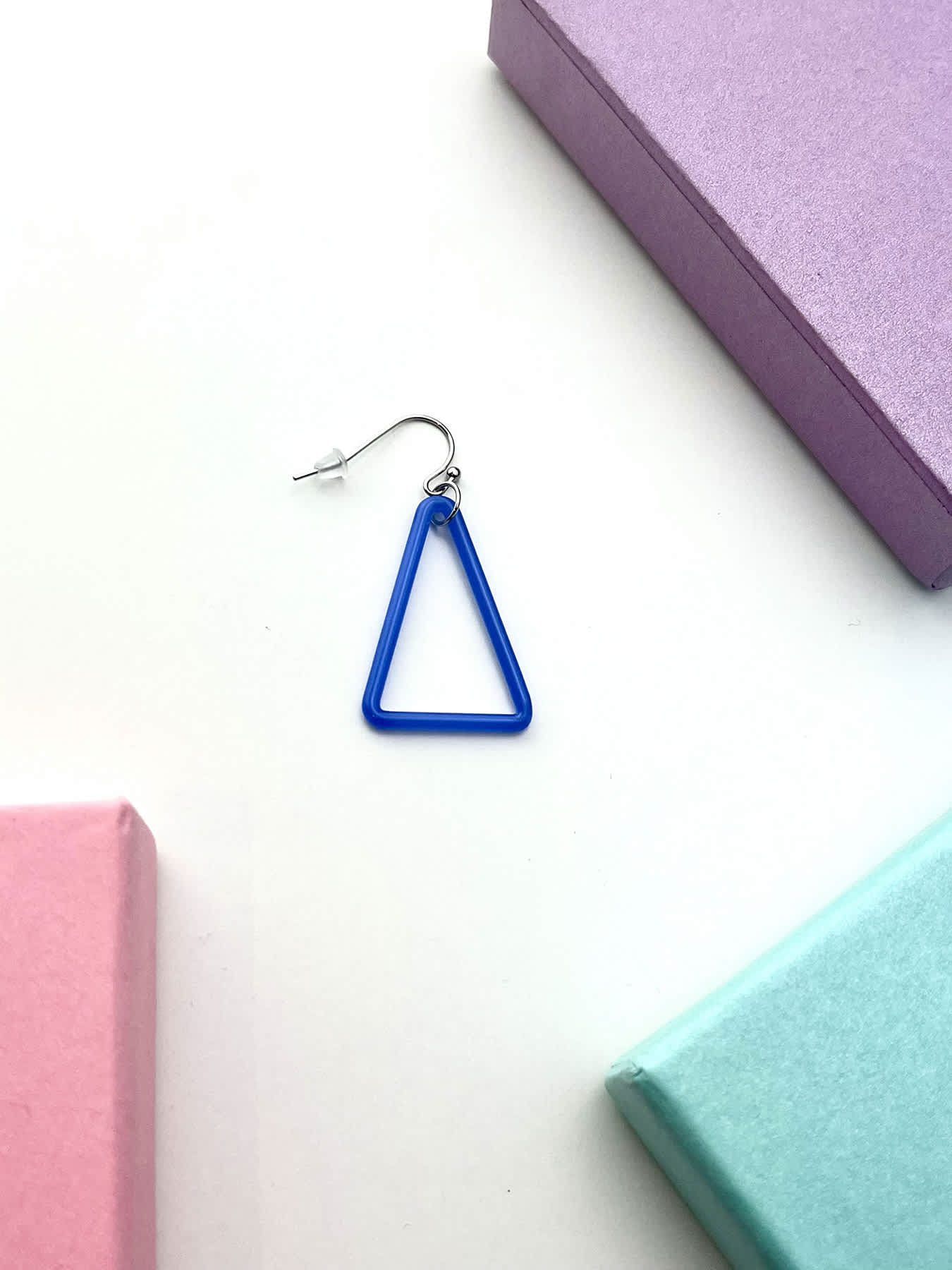 TRI Earrings - Small Blue — 1