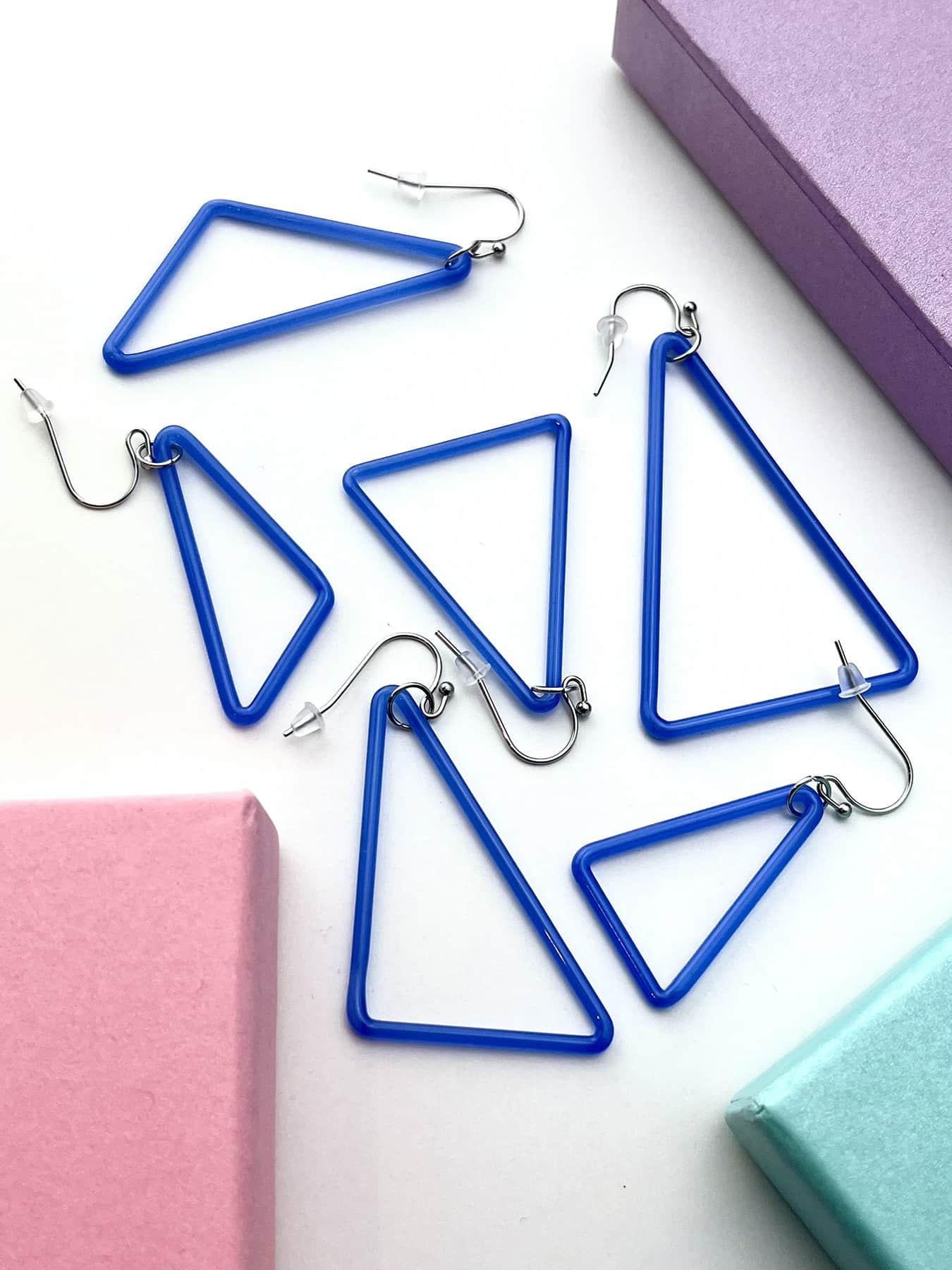 TRI Earrings - Small Blue — 8