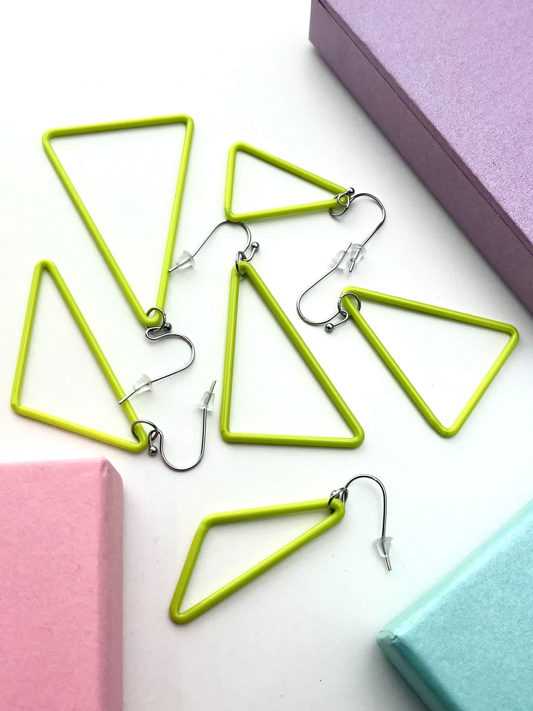 TRI Earrings - Small Green — 8
