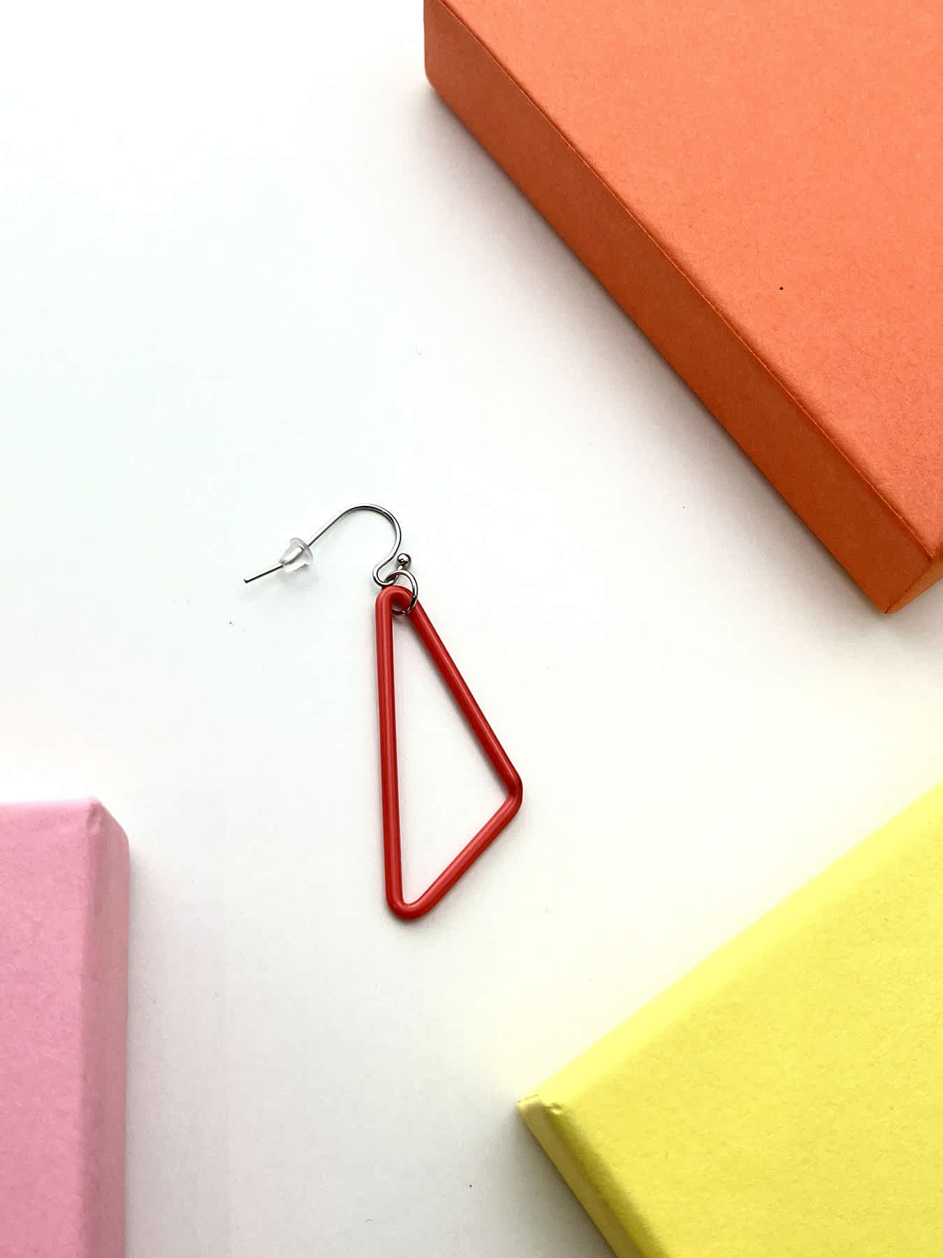 TRI Earrings - Small Red — 1